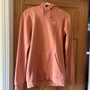 Unisex salmon colored Adidas hoodie